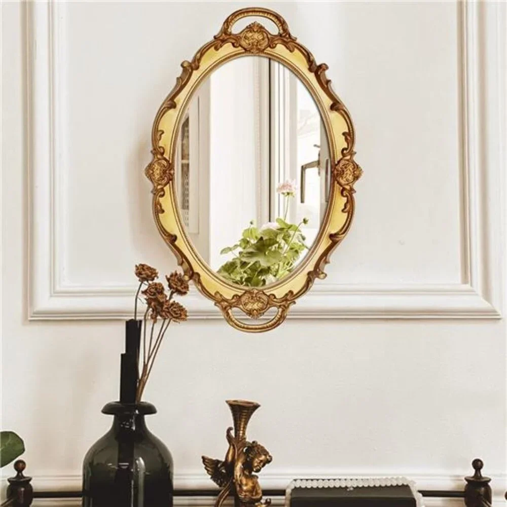14.5 x 10 inchs Small Oval Antique Decorative Wall Mirror Vintage
